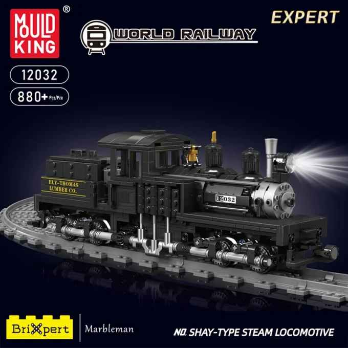 Mould King 12032 Shay-type Steam Locomotive Building Set - 880 Pcs - Image 3