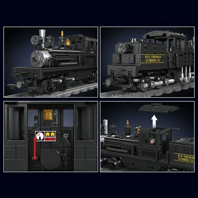 Mould King 12032 Shay-type Steam Locomotive Building Set - 880 Pcs - Image 5