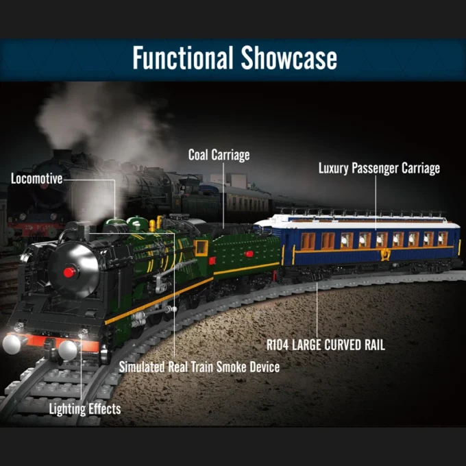 Mould King 12025 Orient Express SNCF 231 Steam Locomotives Building Set - 3,898 PCS - Image 3