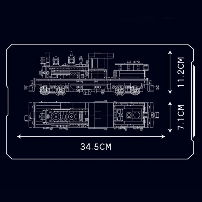 Mould King 12032 Shay-type Steam Locomotive Building Set - 880 Pcs - Image 6