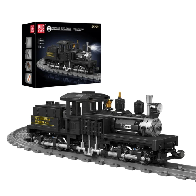 Mould King 12032 Shay-type Steam Locomotive Building Set - 880 Pcs