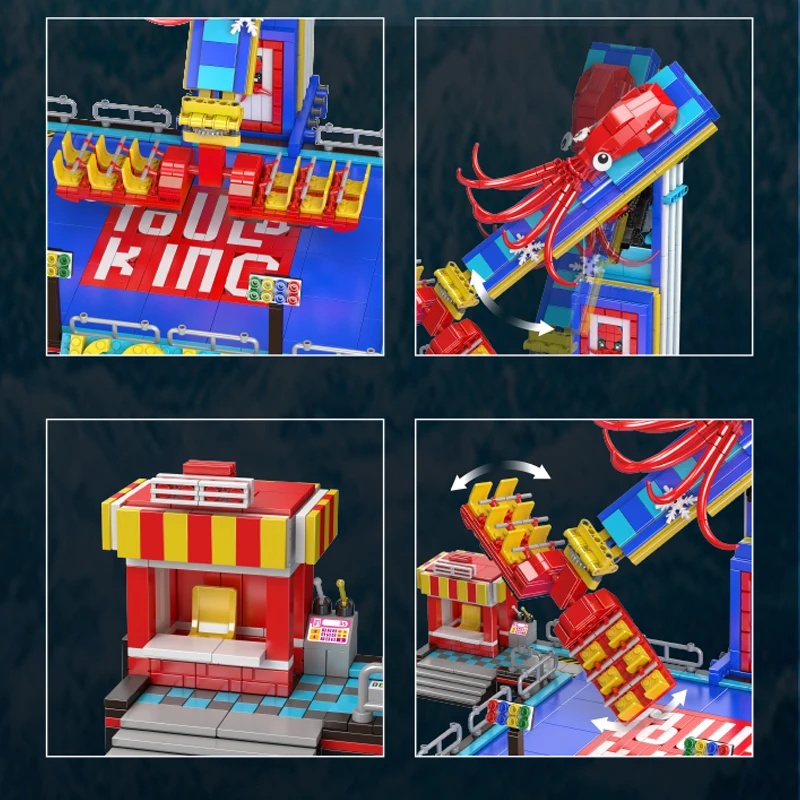 Mould King 11015 Octopus Swing Ride Construction Set | 1,668 Pieces - Image 4