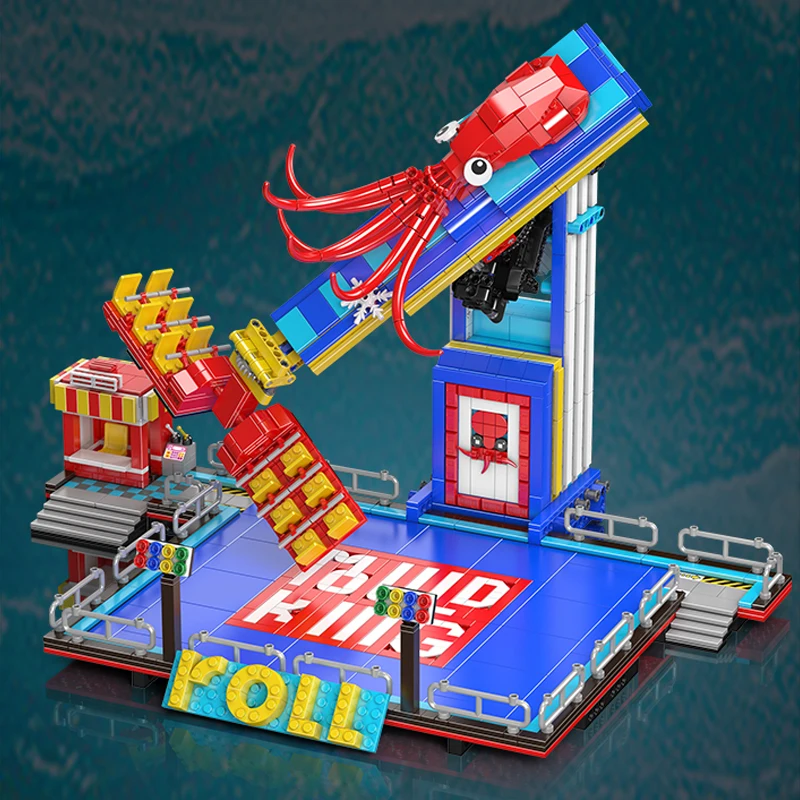 Mould King 11015 Octopus Swing Ride Construction Set | 1,668 Pieces - Image 3