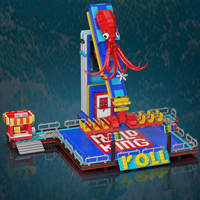 Mould King 11015 Octopus Swing Ride Construction Set | 1,668 Pieces - Image 2