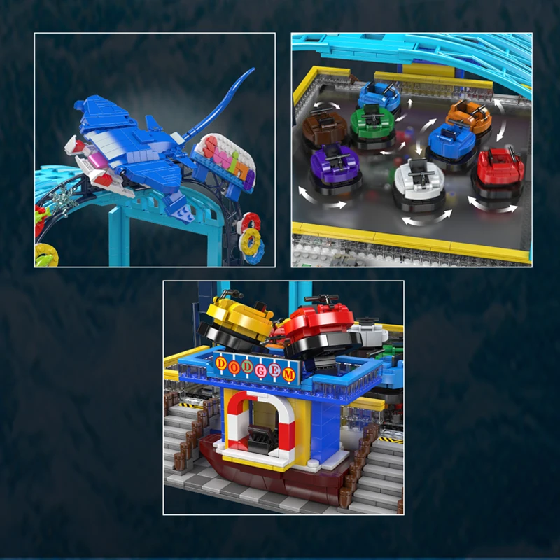 Mould King 11018 Electric Magnetic Bumper Cars Arena Construction Kit | 2,044 Pieces - Image 4