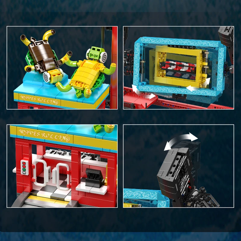 Mould King 11019 Electric Rolling Waves Ride Construction Set | 2,118 Pieces - Image 4