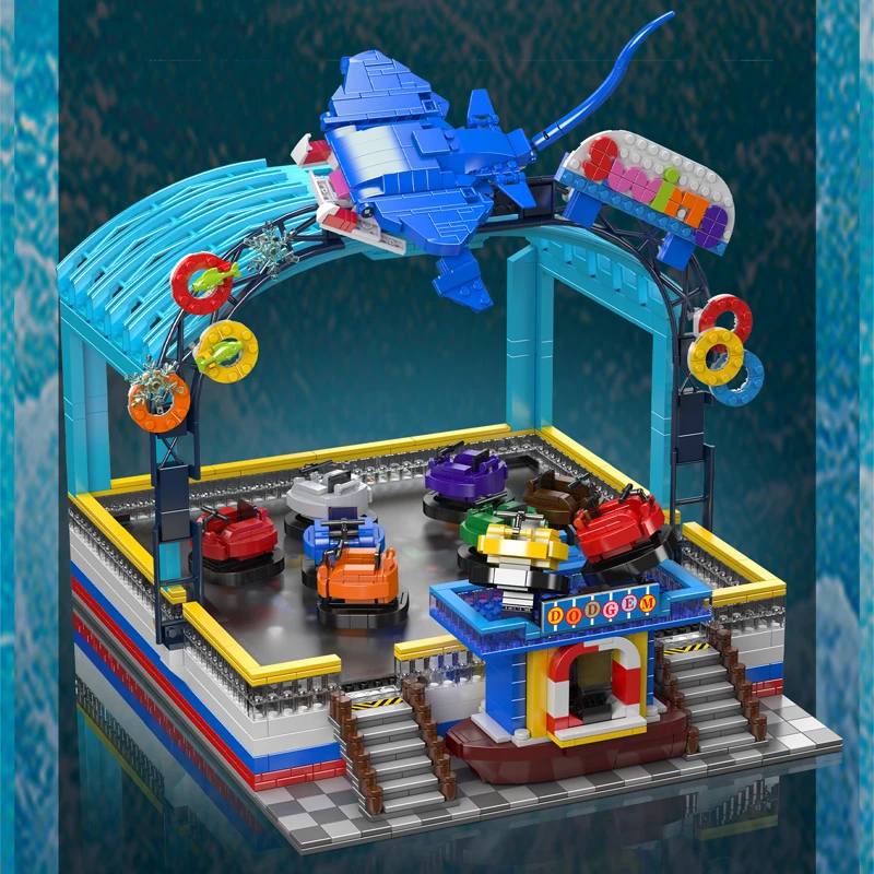 Mould King 11018 Electric Magnetic Bumper Cars Arena Construction Kit | 2,044 Pieces - Image 3