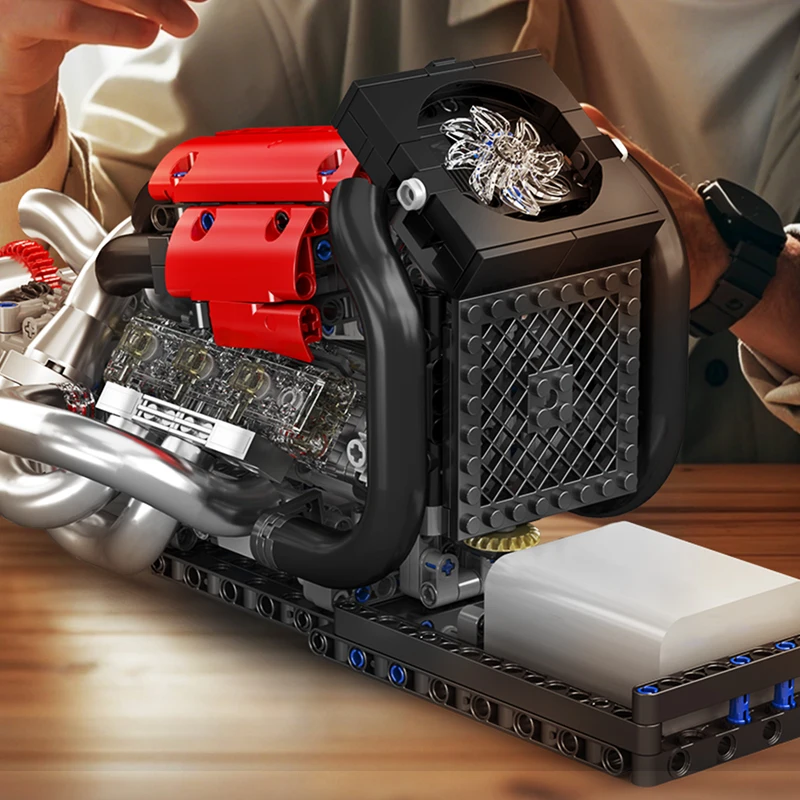 Mould King 10188 Motorized STR13 V6 Engine Construction Set | 980 Pieces - Image 3