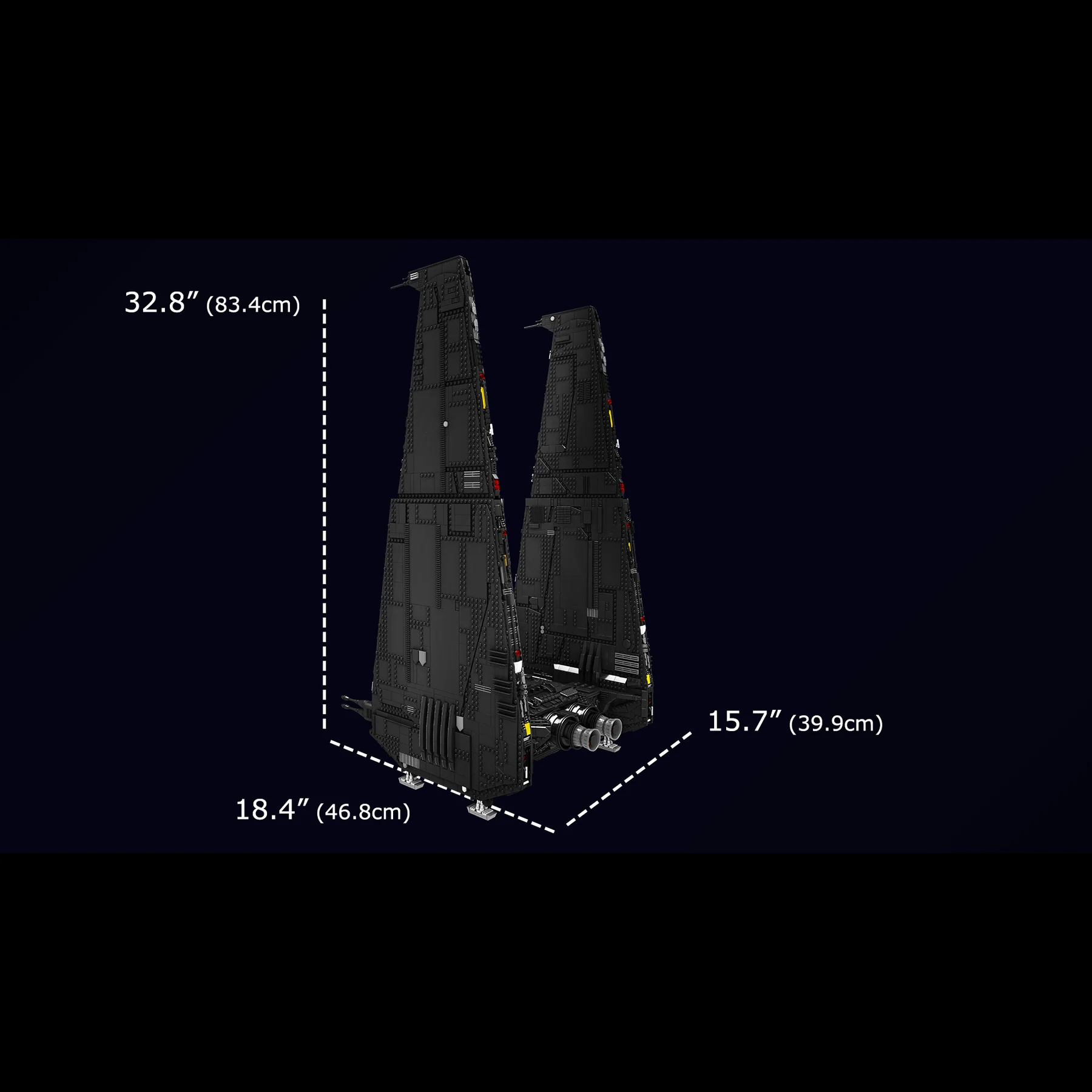 Mould King 21011 Starship Upsilon Class Shuttle Spaceship UCS Building Blocks - Image 6