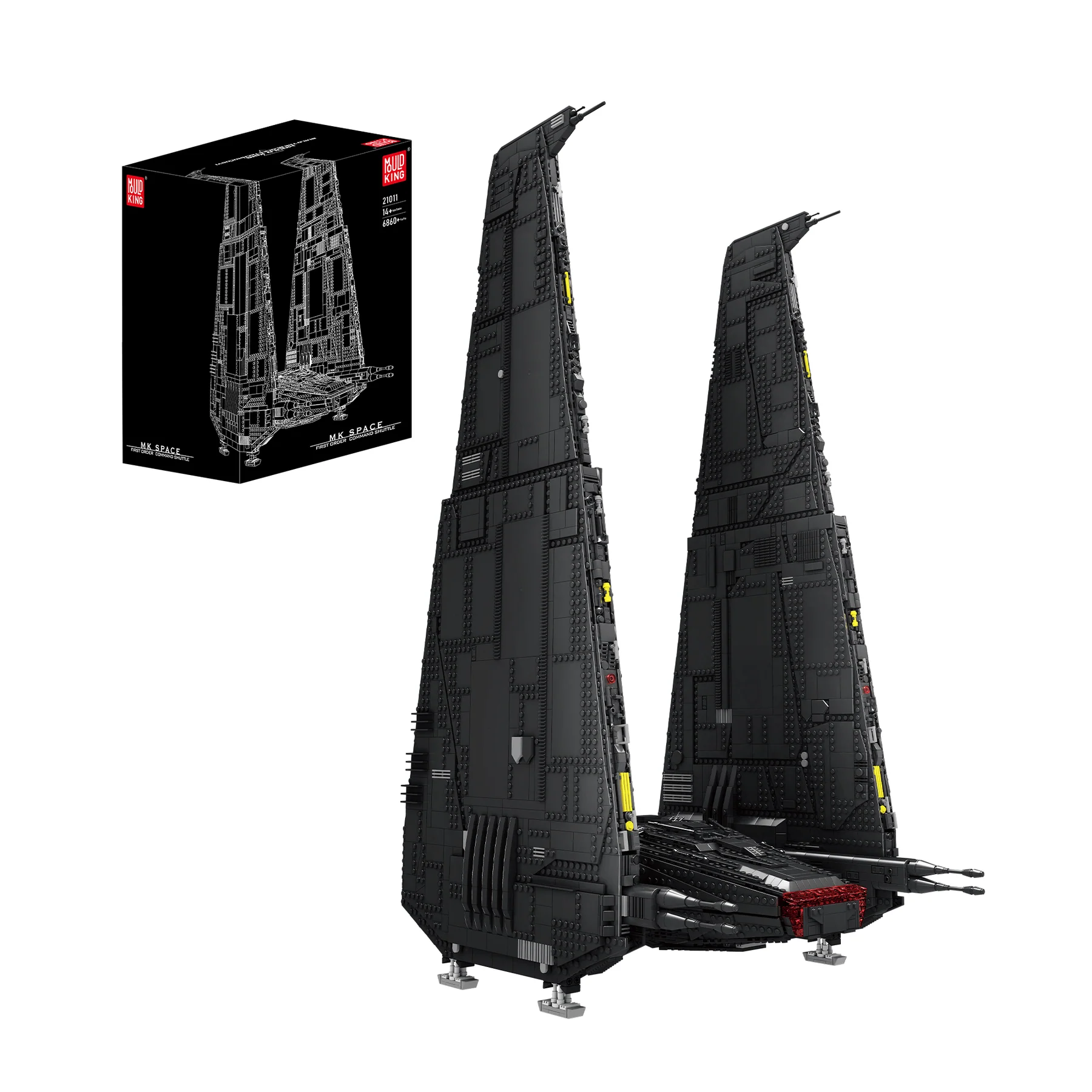 Mould King 21011 Starship Upsilon Class Shuttle Spaceship UCS Building Blocks